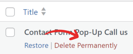 Permanently delete a form screenshot 2