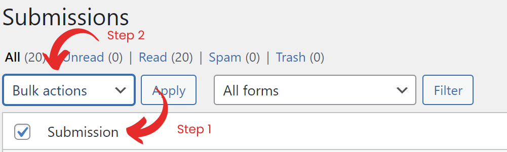 Bulk edit submissions screenshot 2