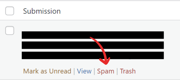 Mark a submission as spam screenshot 2