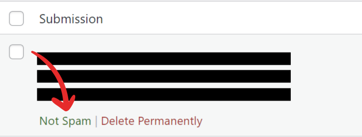Restore a spammed or trashed submission screenshot 3