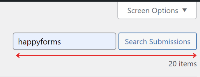 Search submissions by keyword screenshot 2