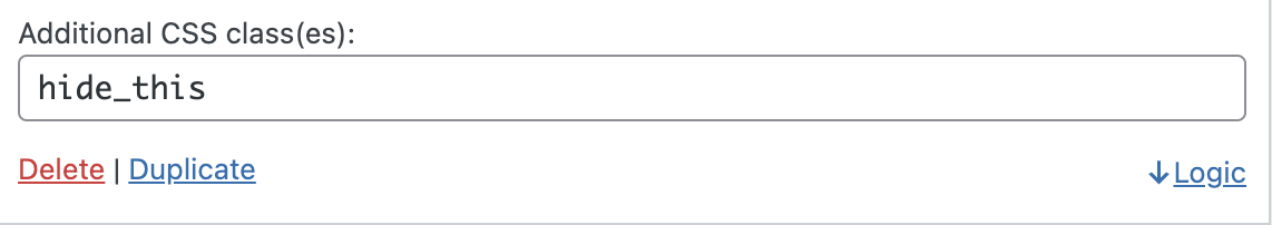 Hiding fields using CSS screenshot 1