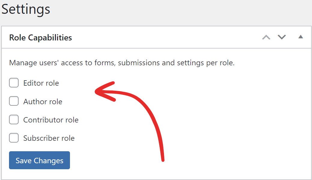 Set user role capabilities screenshot 2