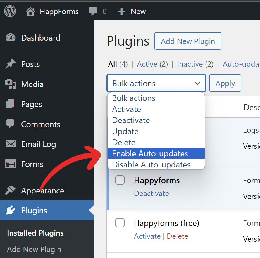 Turn on/off the plugin's automatic updates screenshot 2